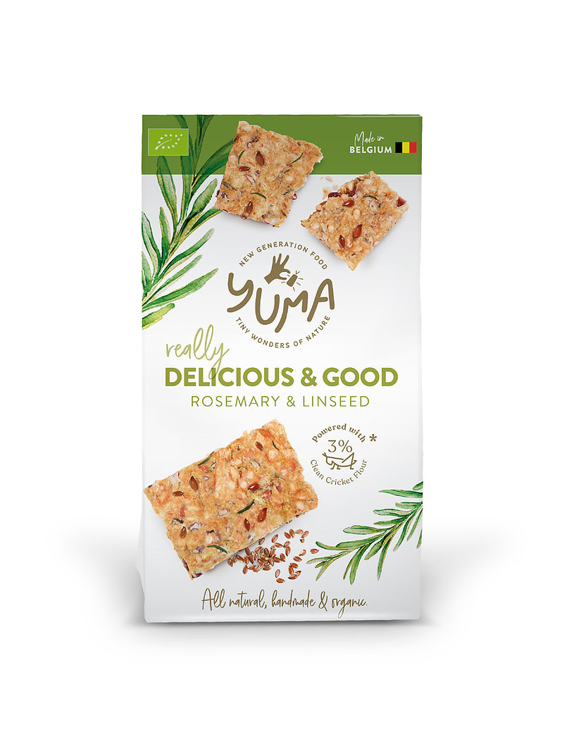Yuma Crackers romarin & graines de lin bio 90g